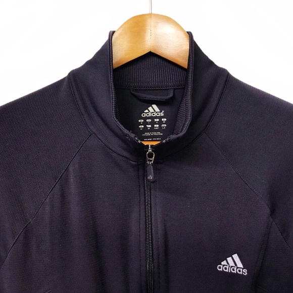 Classic Dark Purple Adidas Track Jacket - Picture 4 of 4